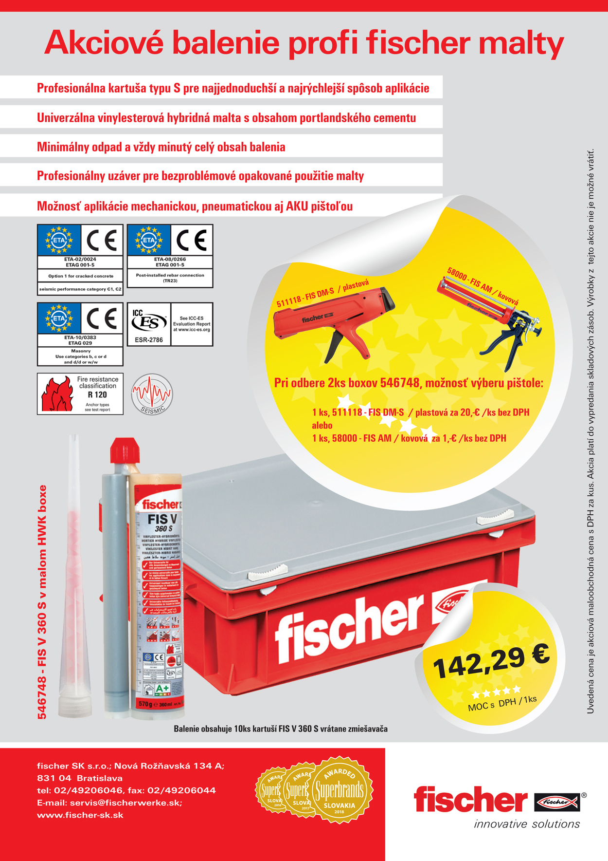Akciové balenie profi fischer malty Akciové balenie profi fischer malty