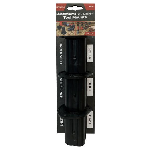 Konzoly pre elektrické náradie Milwaukee M12 3 ks, držiaky Stealth