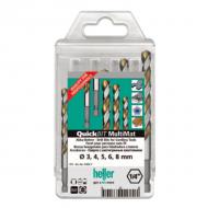 QuickBit® Multimat Universal Drill Bit set 5pcs 3–8 mm