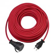 Kvalitný gumový predlžovací kábel IP44 25m červený