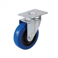 Otočné gumové koliesko elastik 100mm 140kg modré FIXMAN